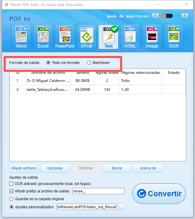 convertir pdf a txt o markdown