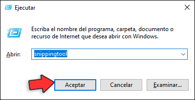 ejecutar snippingtool