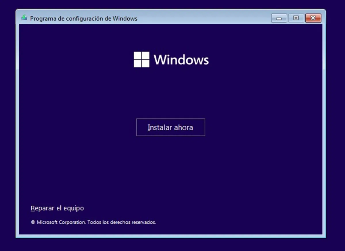 Instalar ahora Windows 10/11