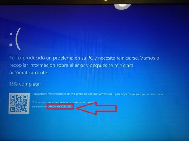 Proceso crítico detenido ntoskrnl.exe BSOD Windows 10