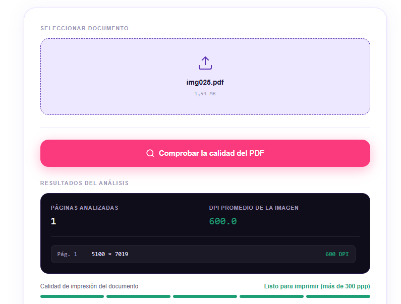 comprobador de DPI de PDF