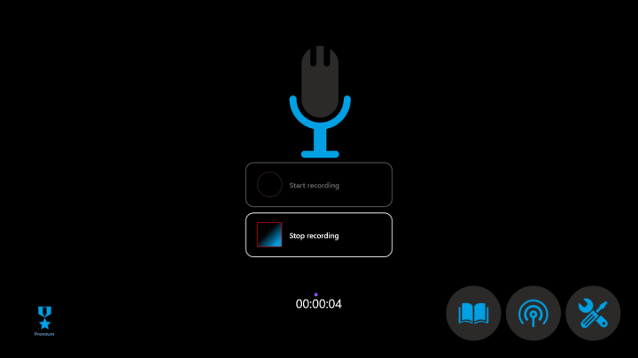 utiliza easy sound recorder para grabar audios