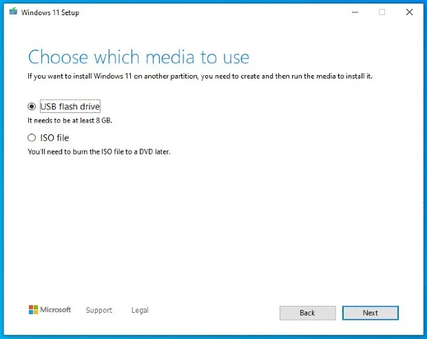 Crear un medio USB de instalación de Windows 11