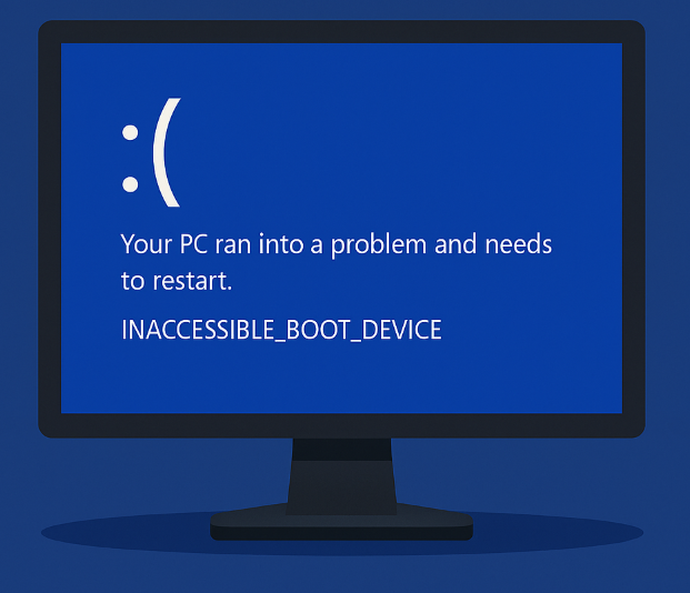Error INACCESSIBLE BOOT DEVICE