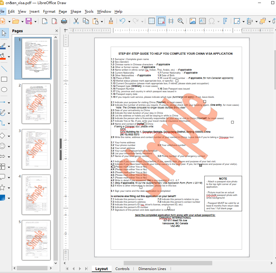libreoffice draw eliminar marca de agua
