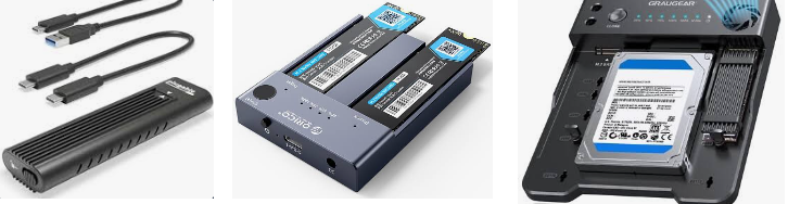 distintos tipos de carcasa para NVMe