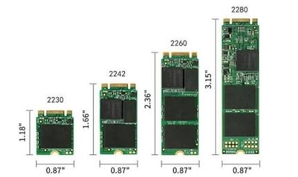 M.2 NVMe 2280, 2230, 2242 y 2260