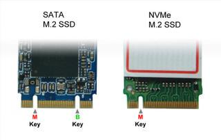 M.2 SATA frente a M.2 NVMe